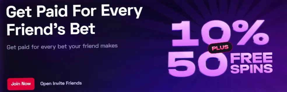 Ybets referral program rewards with free spins and cashback for invited friends